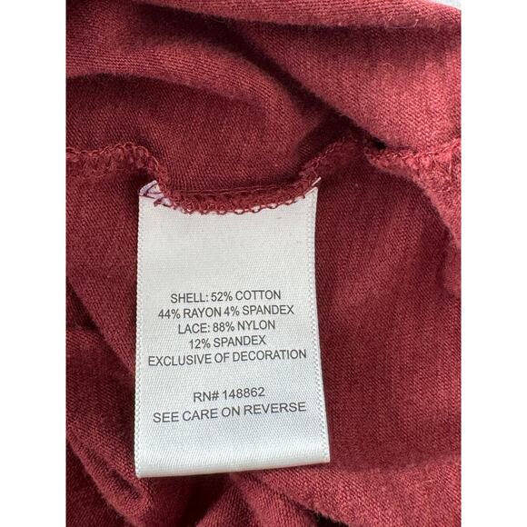 Torrid Super Soft Lace Sleeve Henley Top – Size 3 - Picture 7 of 8